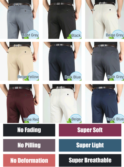 Elastische Ice-Seide Herren Freizeithose | Atmungsaktiv & Bequem