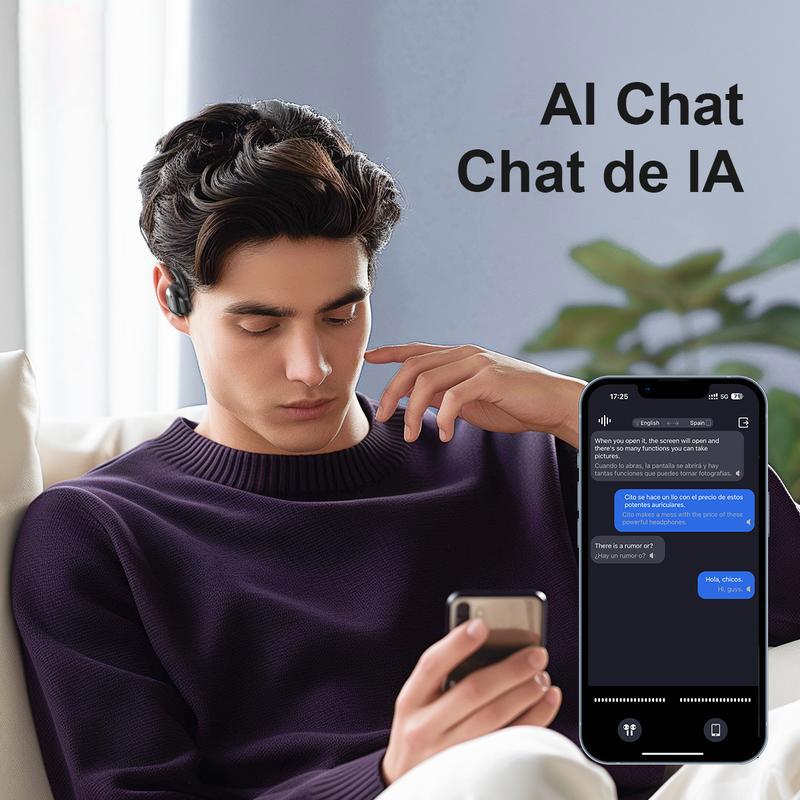 Wireless high-precision Bluetooth translation earphones, support simultaneous interpretation in 75 languages