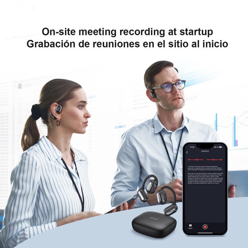 Wireless high-precision Bluetooth translation earphones, support simultaneous interpretation in 75 languages