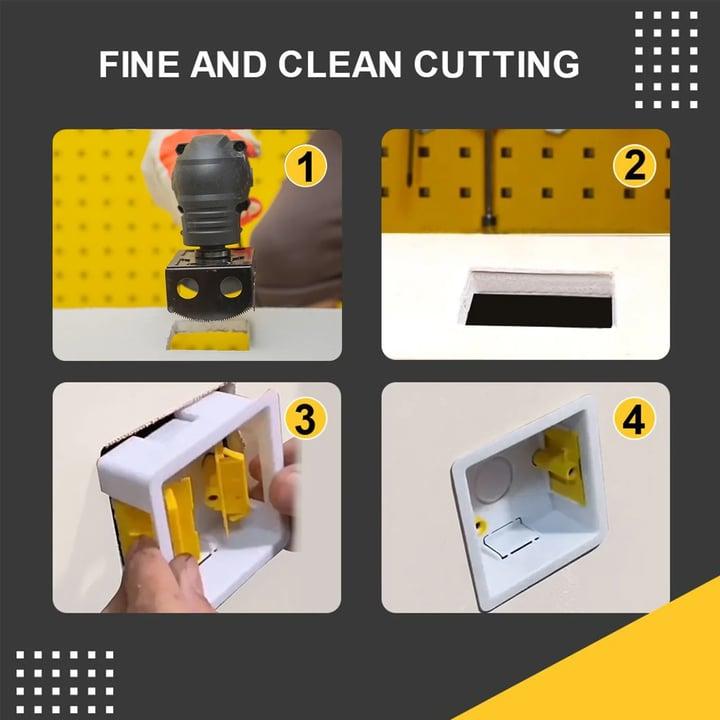 Stainless Steel Square Slot Knife for Socket Cutting Tool, Oscillating Square Blade for Drywall, Plastic Metal, Wood