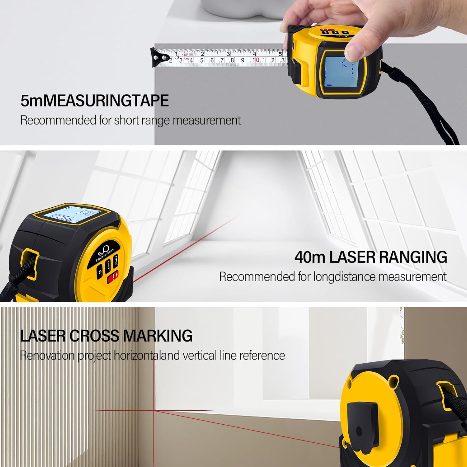 2025 New 3 in 1 Laser Measuring Tape