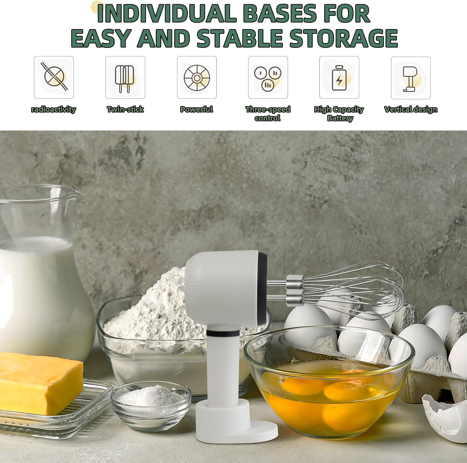 3-Speed ​​Automatic Mixer with Flex Edge Beater