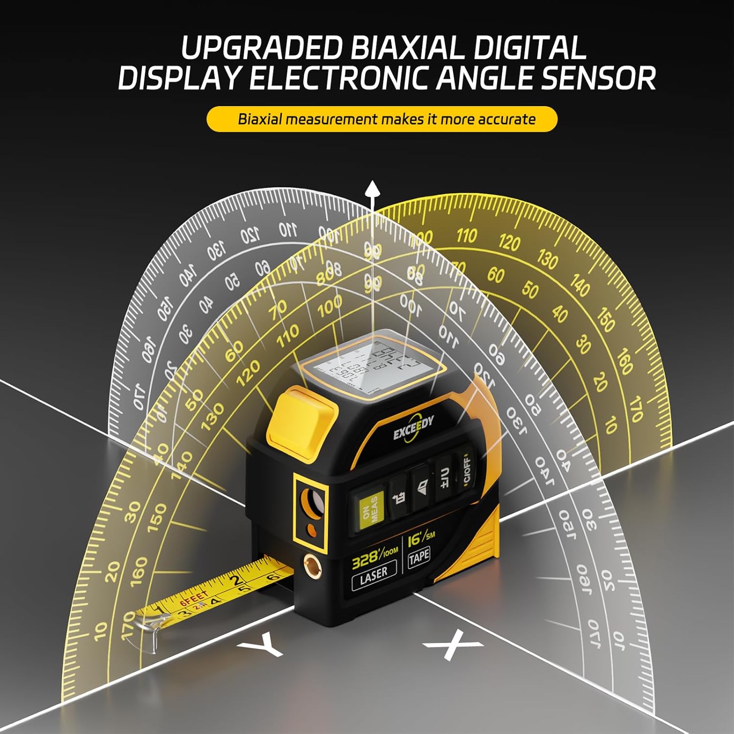 SUNHAIXIA® 🎉2025 New 4-in-1 Infrared Laser Tape Measurer (Imperial and Metric)