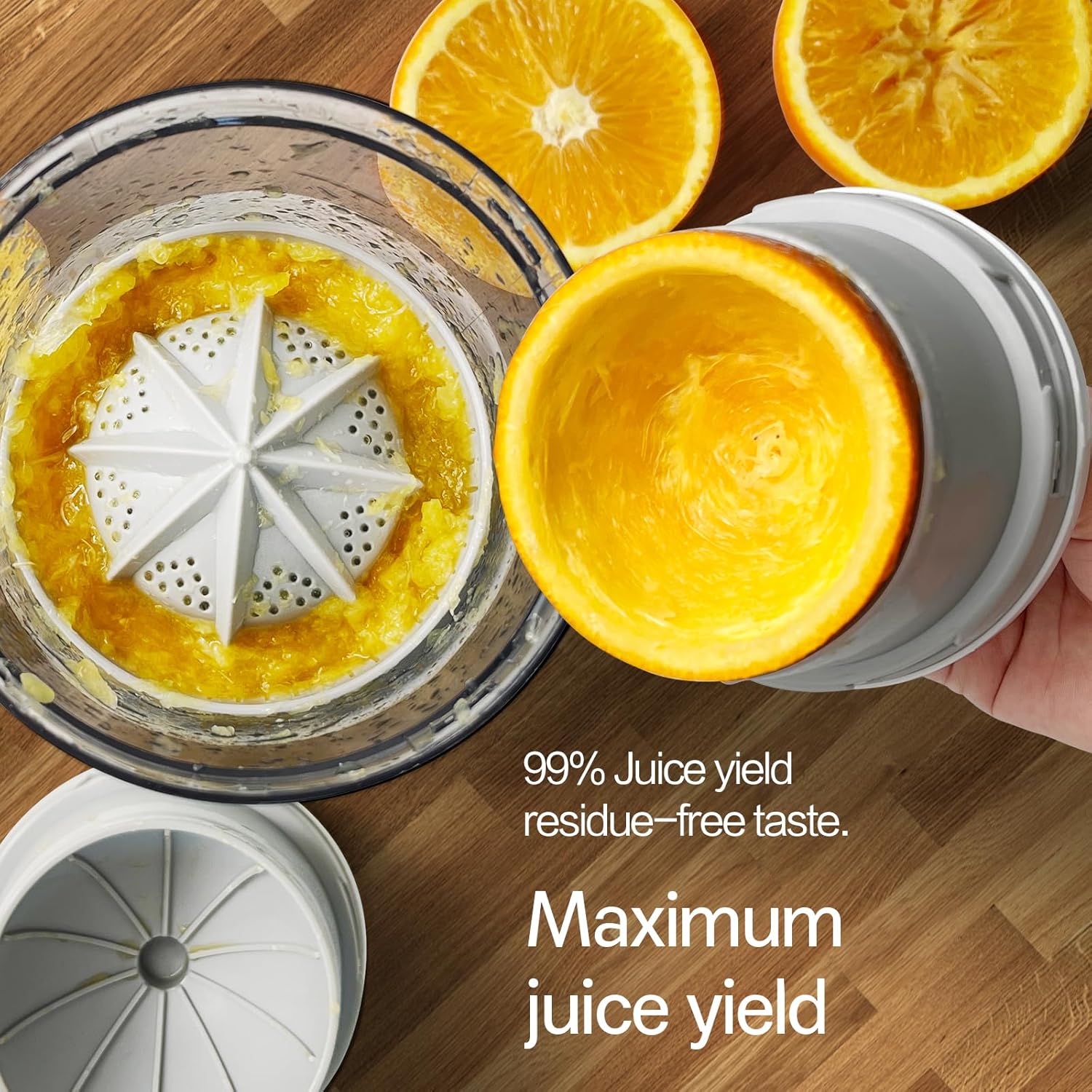 Rechargeable Electric Juicer - Citrus Juicer with Type-c Rechargeable for Orange, Lemon and Grapefruit Juicing.