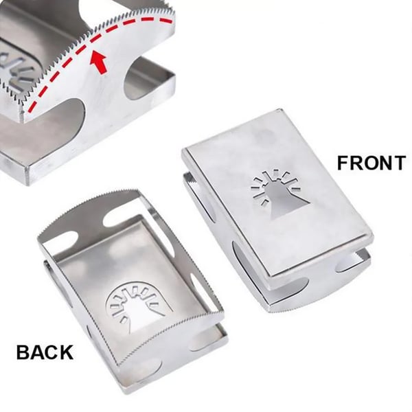 Stainless Steel Square Slot Knife for Socket Cutting Tool, Oscillating Square Blade for Drywall, Plastic Metal, Wood