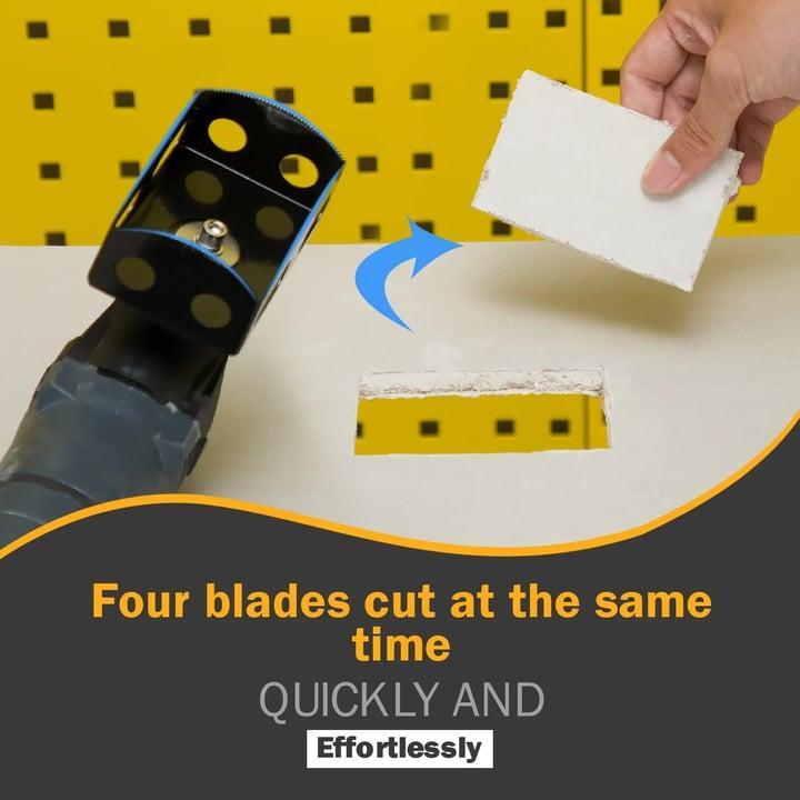 Stainless Steel Square Slot Knife for Socket Cutting Tool, Oscillating Square Blade for Drywall, Plastic Metal, Wood