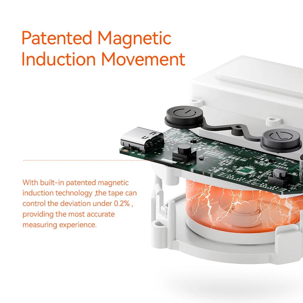 Fitdays Smart Tape Measure with Bluetooth App, Automatic Retractable Tape Measure for Waist, Hips, Bust, Arms, Muscle Gain, 60 Inch / 150 cm