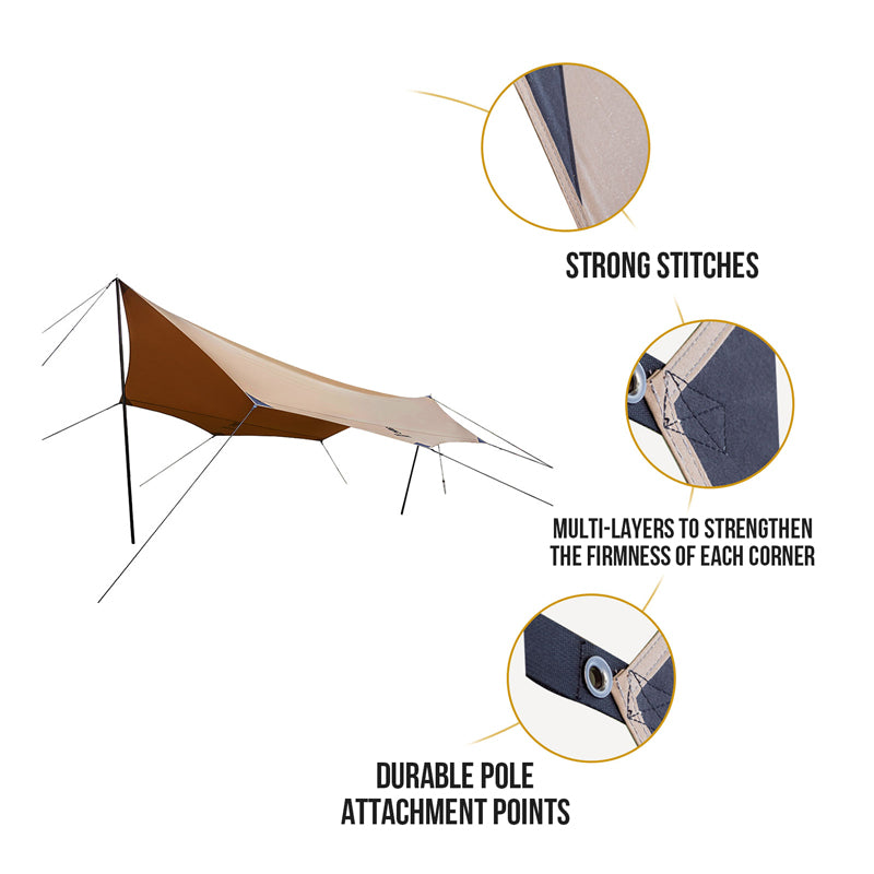 OneTigris T/C Tetoron Cotton Outdoor Bushcrafting Tarp