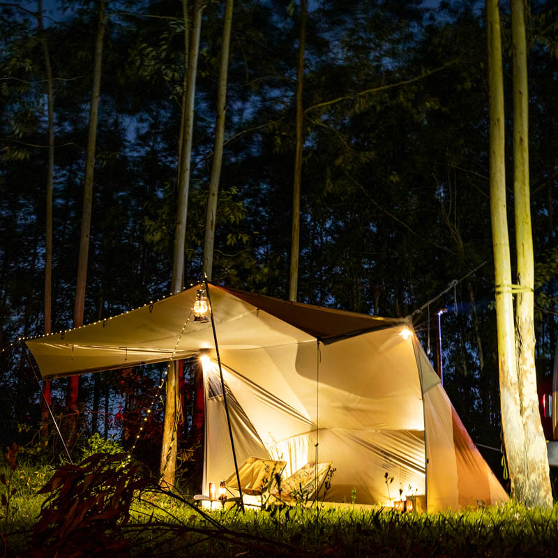 OneTigris Wood Burning Stove Compatible Waterproof Outdoor Tarp Canopy/Rain Fly Camping Cover