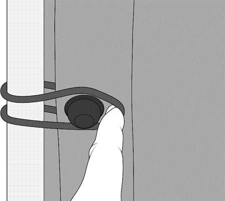 Bungee attachment diagram for Carl's Place golf impact screens