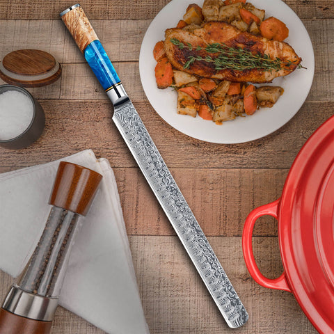 Tsunami Brisket Knife Damascus Steel Product Image 3