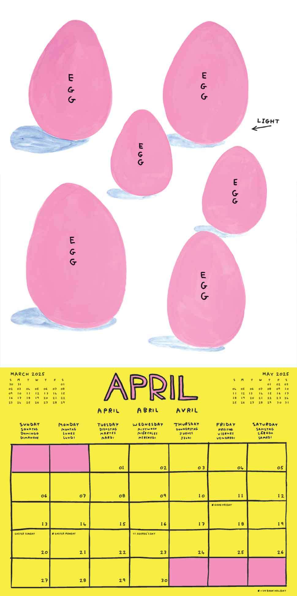 David Shrigley x Brainbox Candy - David Shrigley 2025 Calendar