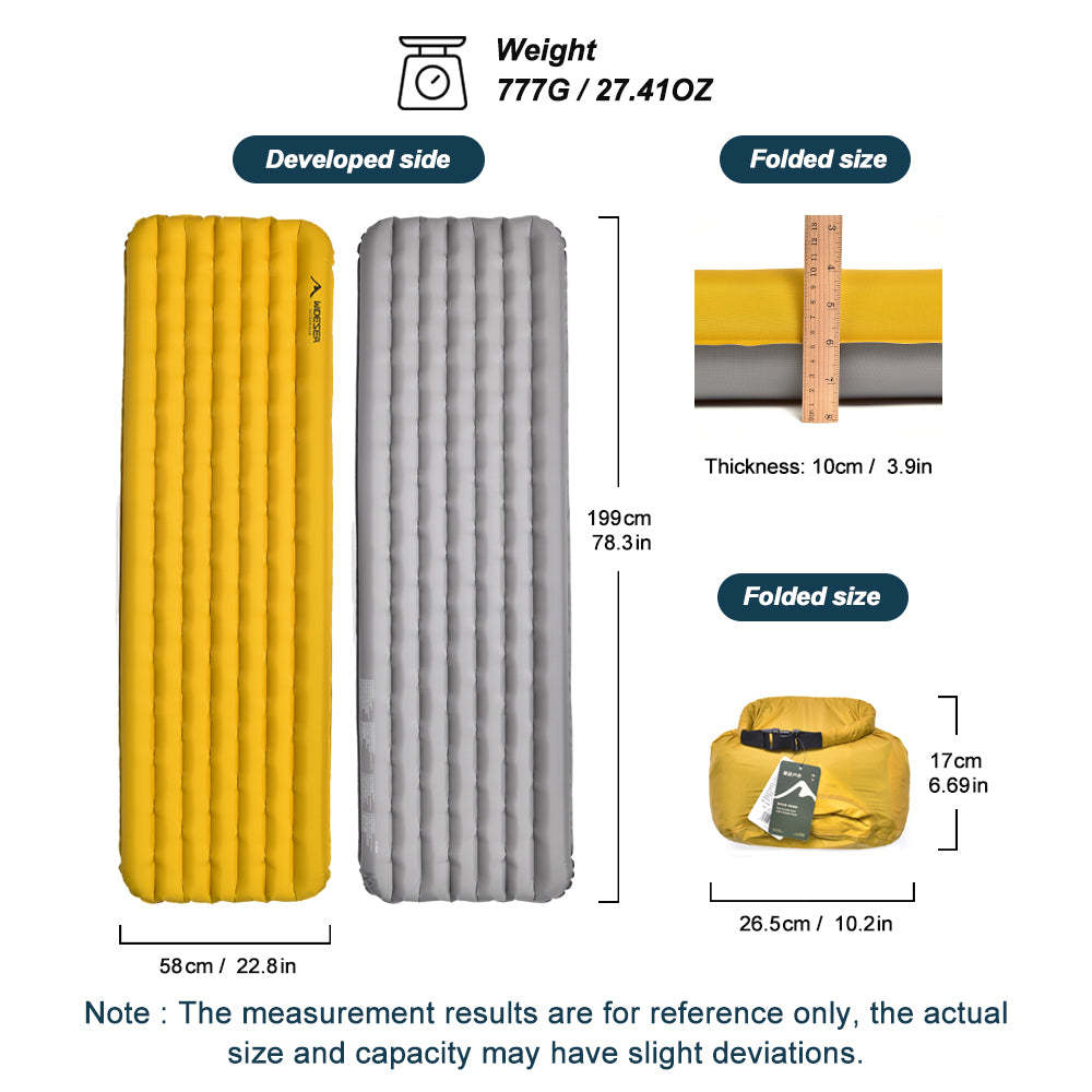Widesea R7.6 square inflatable pad