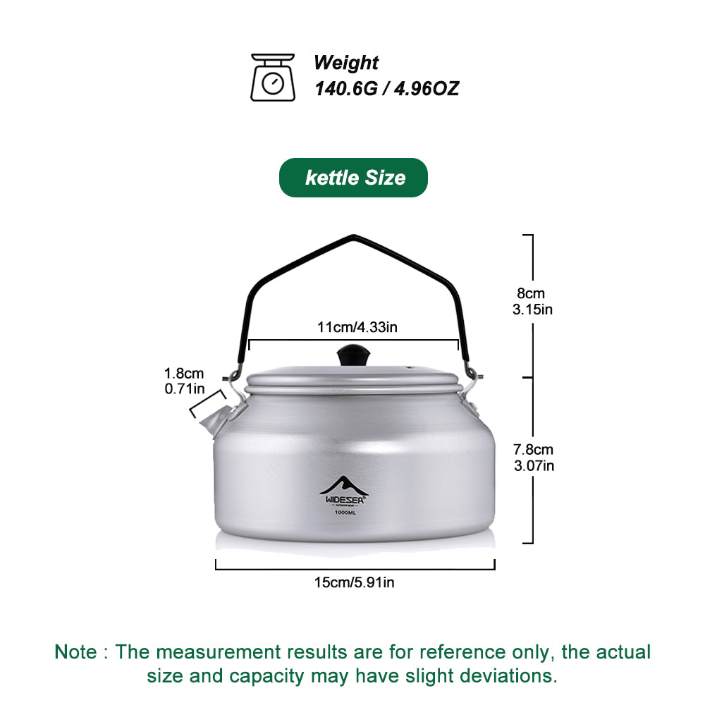 WIDESEA Aluminium teapot 1L