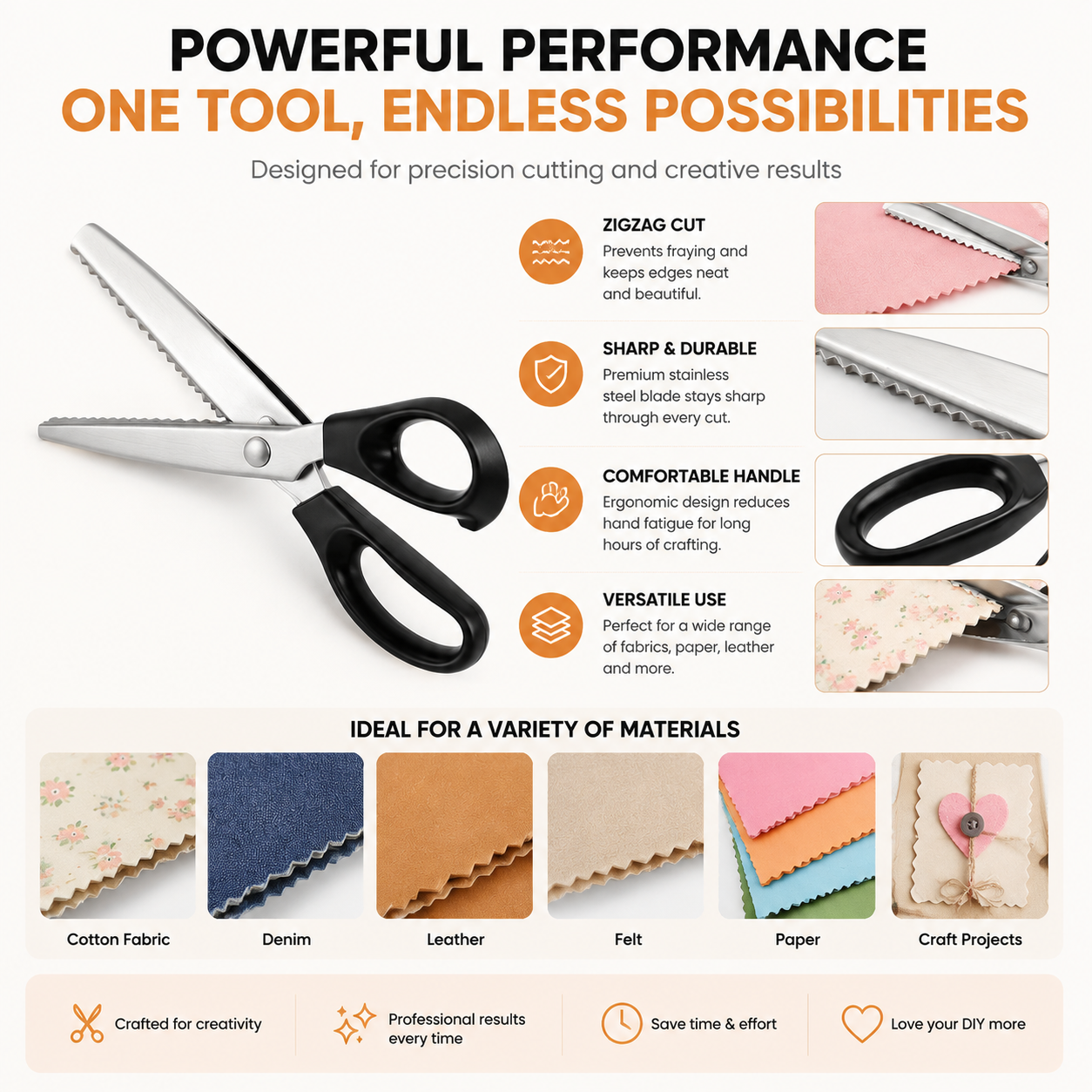 Pinking shears size and product detail guide