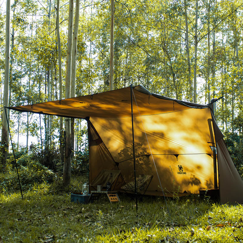 OneTigris Wood Burning Stove Compatible Waterproof Outdoor Tarp Canopy/Rain Fly Camping Cover