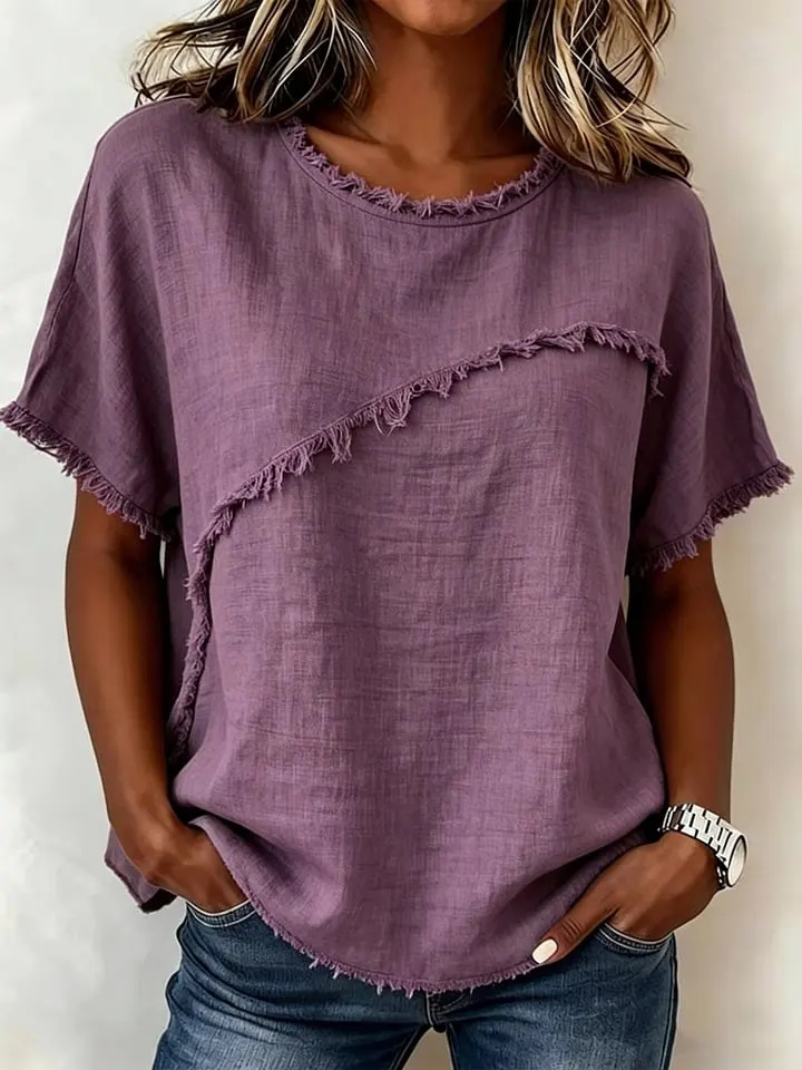 Women's two-tone casual top – multiple colorways displayed together