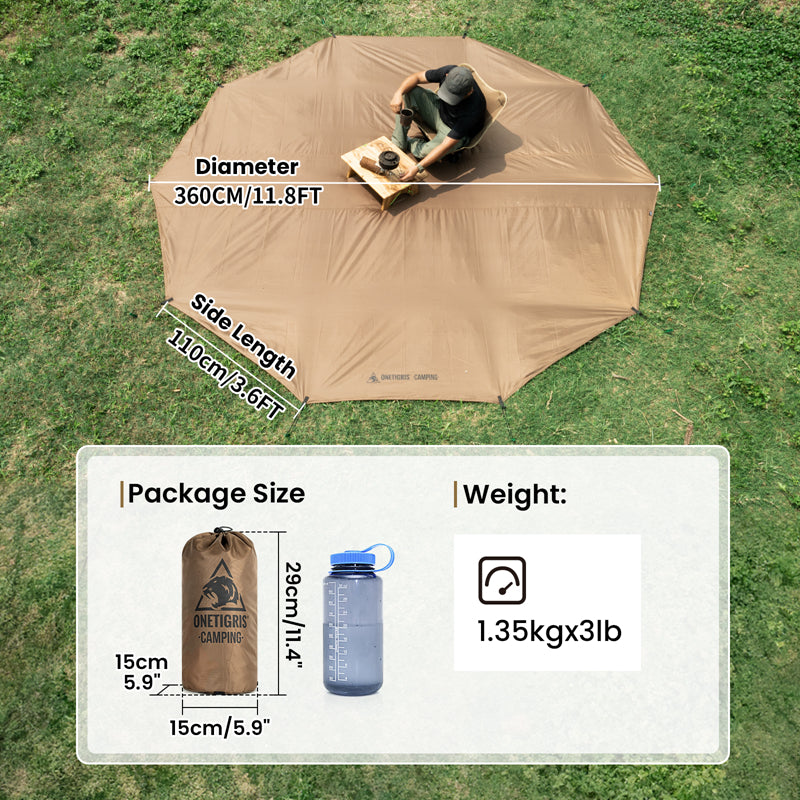 size of Rock Fortress Tent Footprint