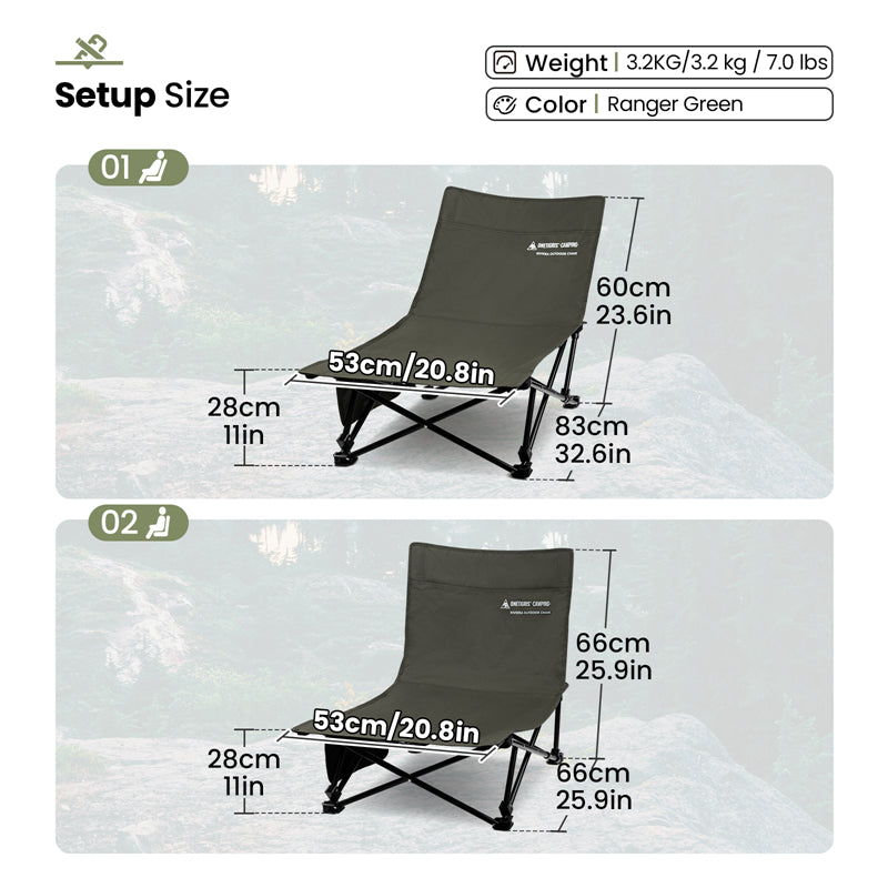 Size of ONETIGRIS RIVIERA OUTDOOR CHAIR