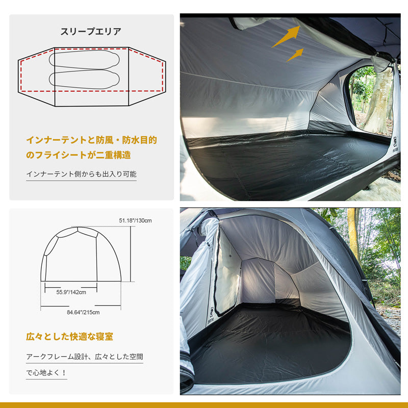  COMETA キャンプテントのサイズ