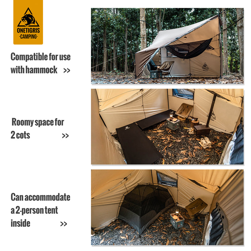 The product details of ONETIGRIS COZSHACK HOT TENT