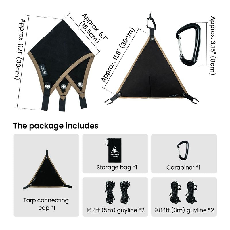 Size of Tarp Connection Cap