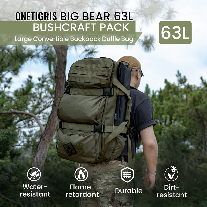 Display of BIG BEAR 63L Bushcraft Pack