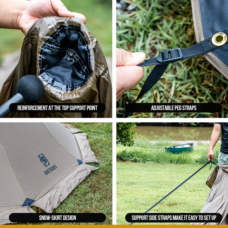 Size of OneTigris NORTHGAZE Chimney Tent