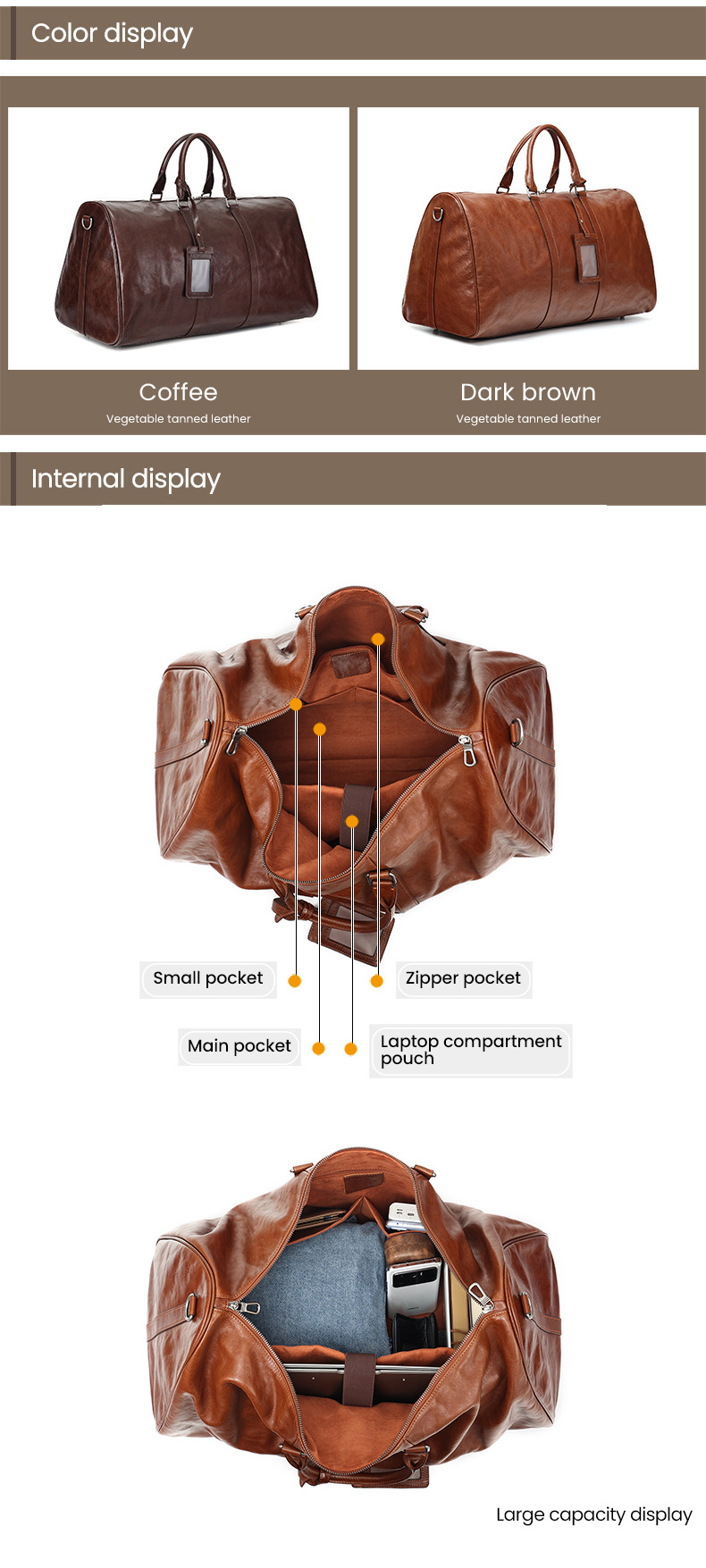 Cosimo Weekender :: Coffee, Dark brown