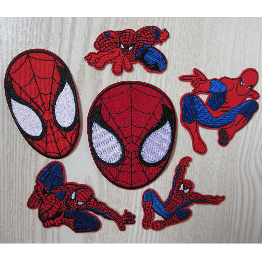 10pcs Mixed Super Hero Spider Man Embroidered Iron On Patches Marvel Comics Jacket Patch Appliques DIY Accessory