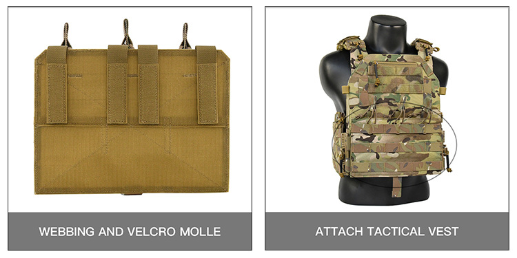 Helium Whisper® Triple 7.62 Magazine Pouch, Open Top