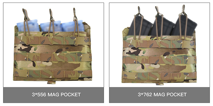 Helium Whisper® Triple 7.62 Magazine Pouch, Open Top