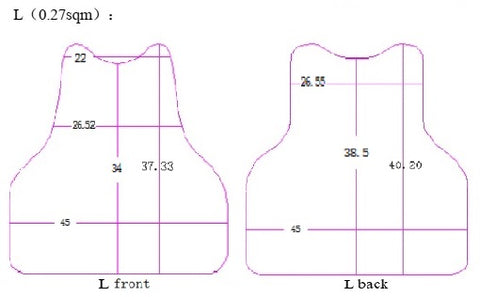 L size bulletproof vest sizing guide