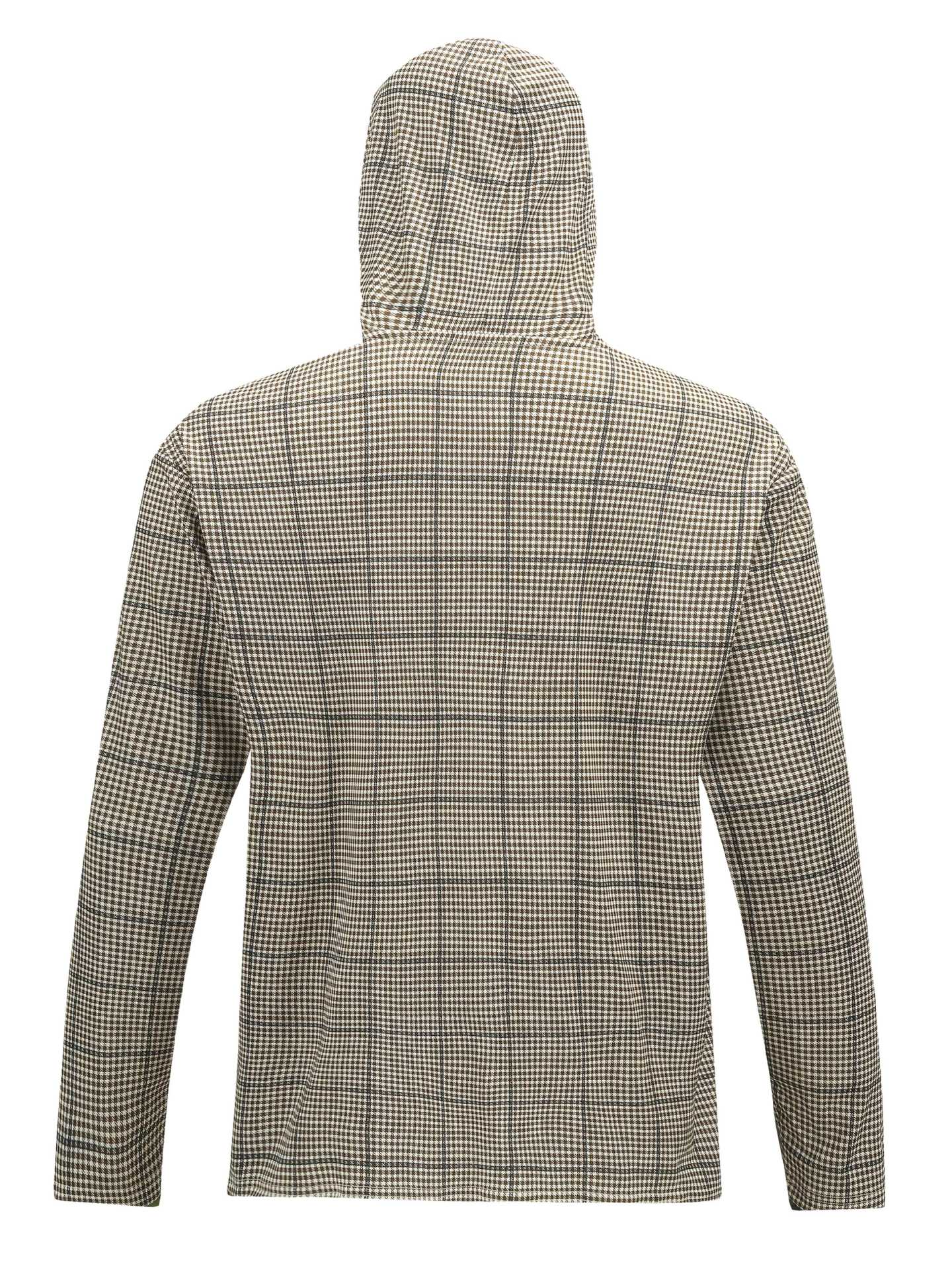 Back view of AFTCO Channel Hooded Performance Shirt showing premium sun protection fabric.