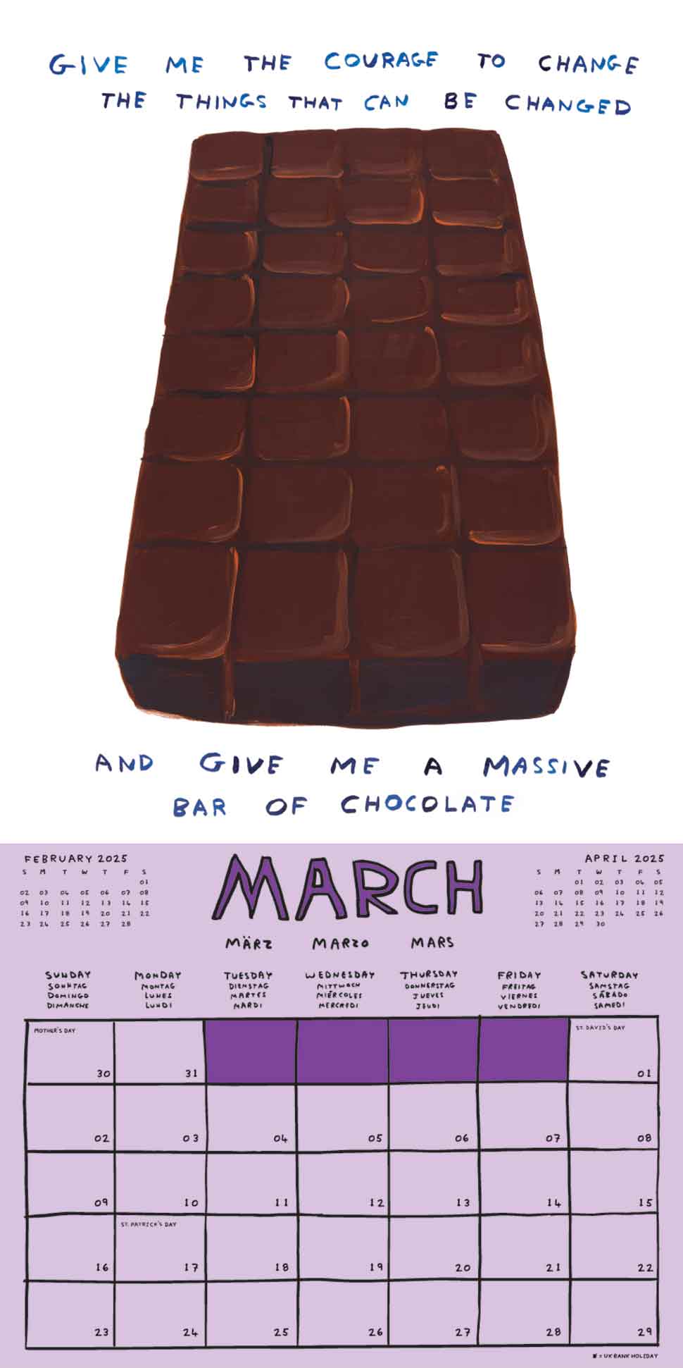 David Shrigley x Brainbox Candy - David Shrigley 2025 Calendar