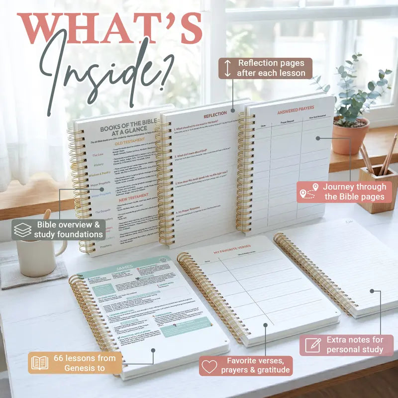 Four available cover designs for the 66-book Bible study guide