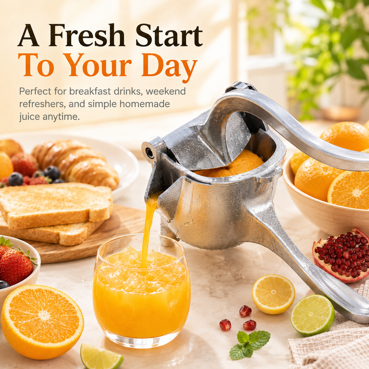 Fresh juice pouring into glass