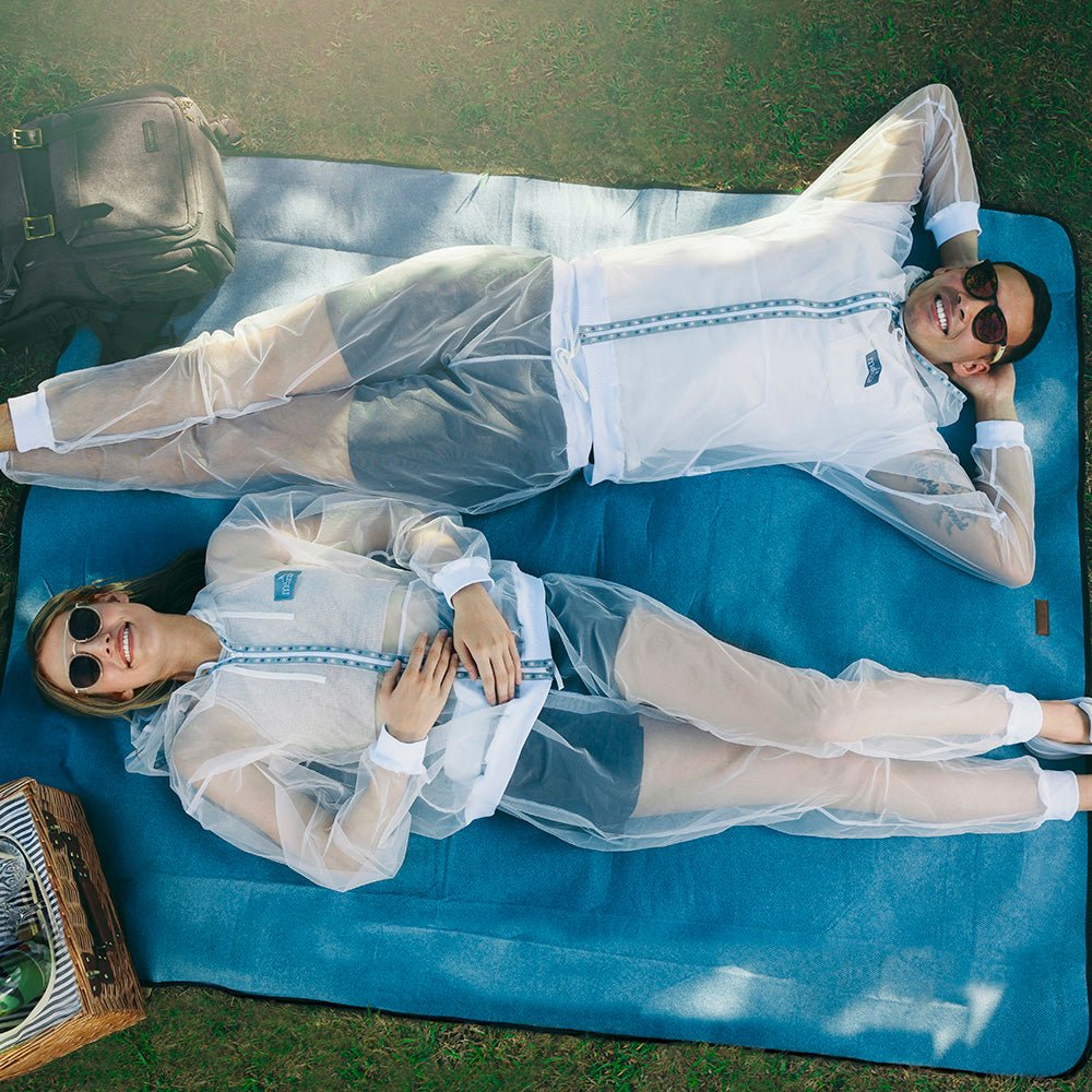 Breathable white mesh insect pants for warm weather outdoors