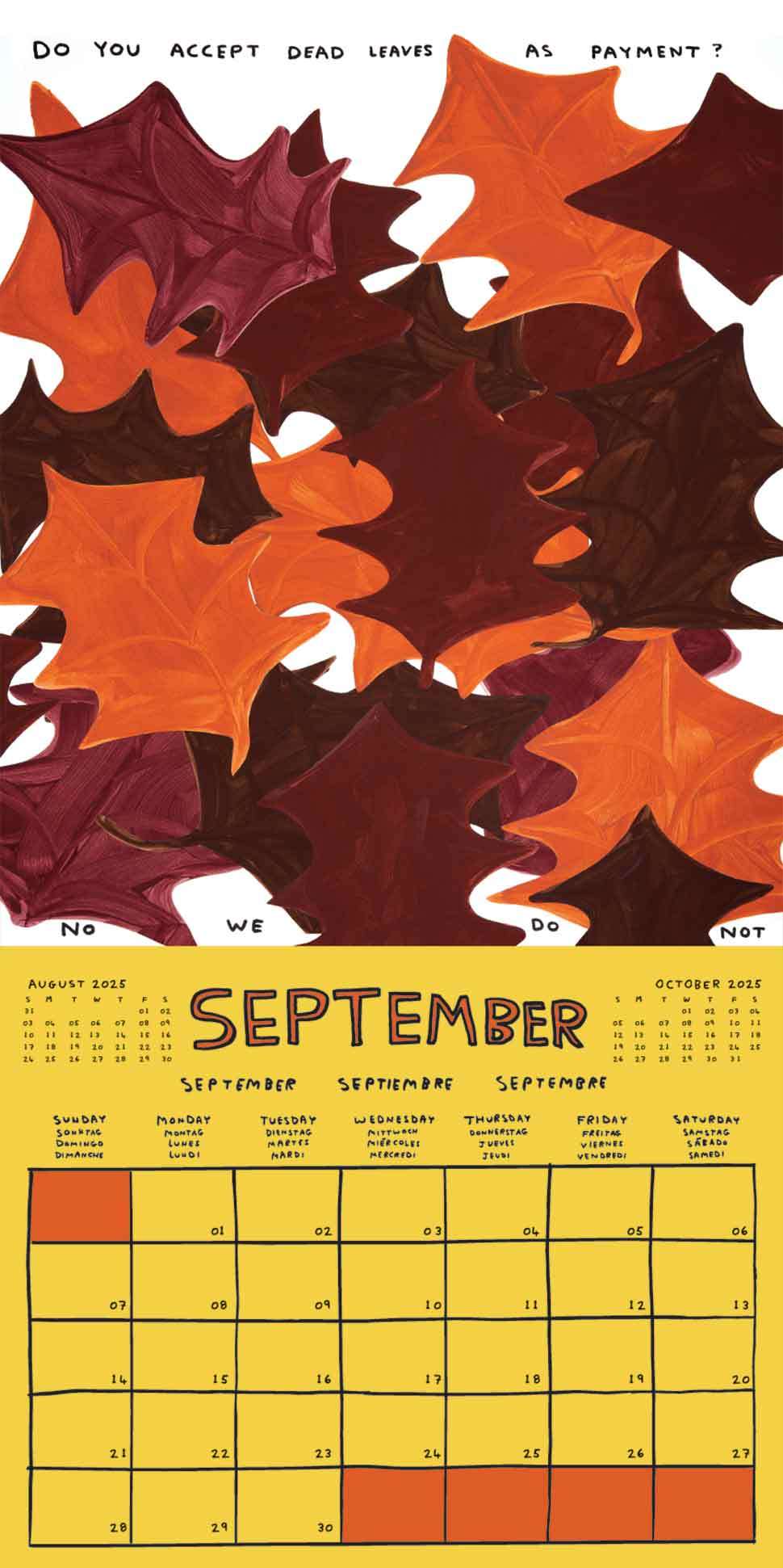 David Shrigley x Brainbox Candy - David Shrigley 2025 Calendar