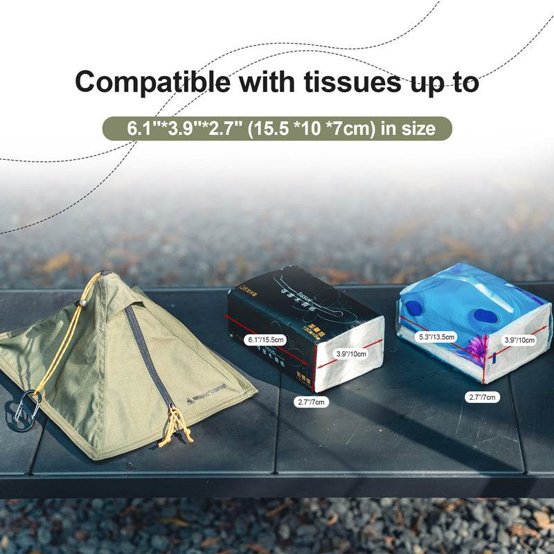 Size of OneTigris Camping Tissue Box 01