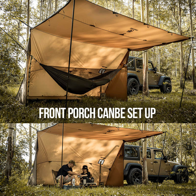 OneTigris Wood Burning Stove Compatible Waterproof Outdoor Tarp Canopy/Rain Fly Camping Cover