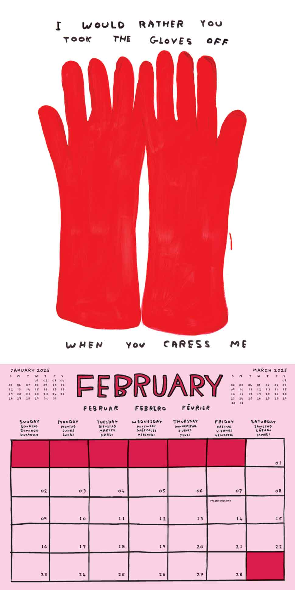 David Shrigley x Brainbox Candy - David Shrigley 2025 Calendar