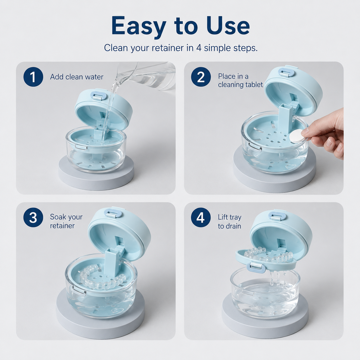 Retainer Case Usage Steps