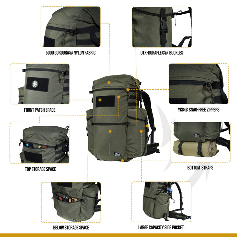 WILD ROCKET Bushcraft Pack