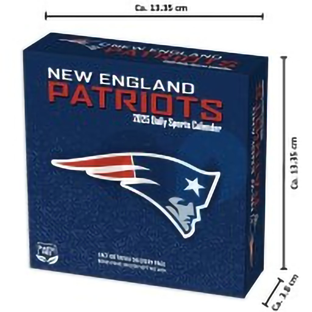 Lang NFL New England Patriots 2025 Desk Calendar Ballistic Armor Co Pro