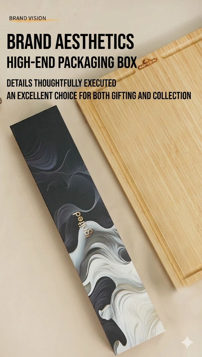 High-end aesthetic packaging box for Ignited Cutlery, an excellent gift choice for cooking enthusiasts.