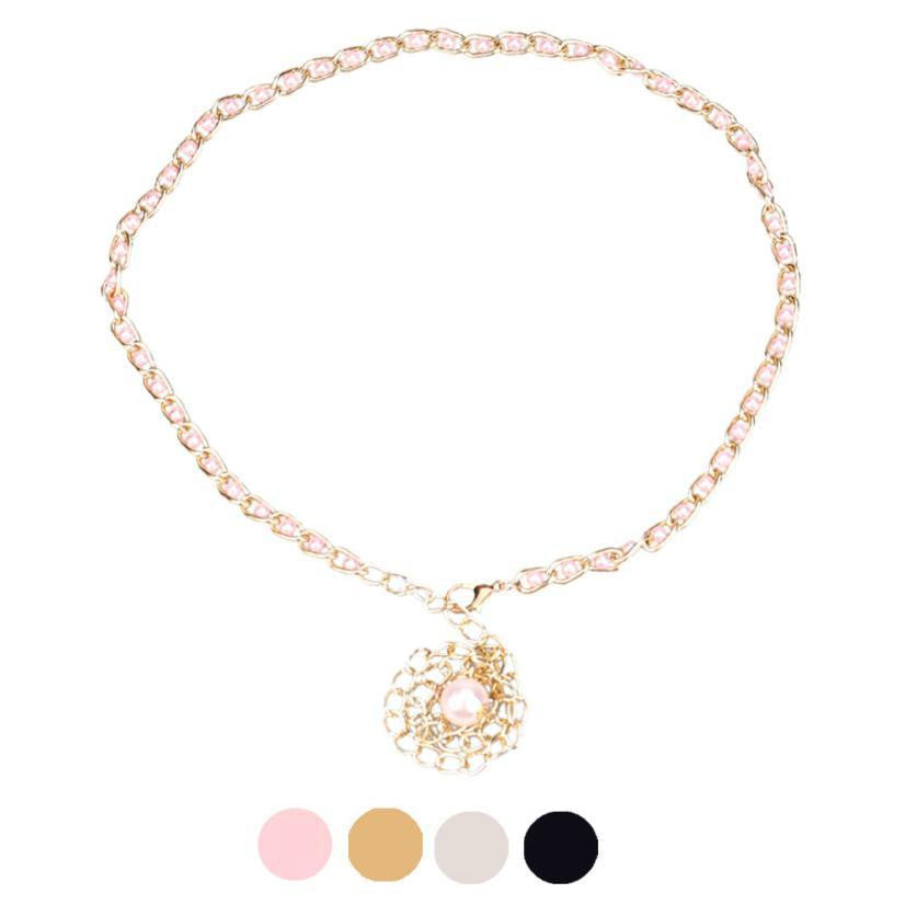 JECKSION Body Chain Flower Belt Women Pearl Waist Belt Waist Chain #LSIN