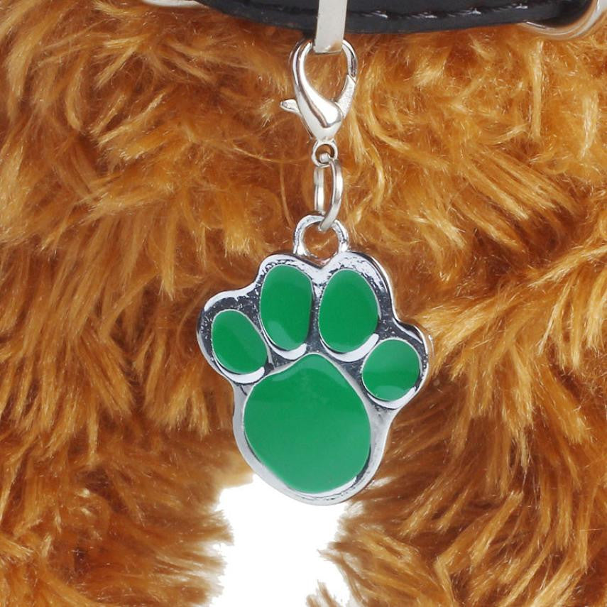 Pet Accessories Popular Footprints Puppy Rhinestone Pendant Lovely Pet Jewelry