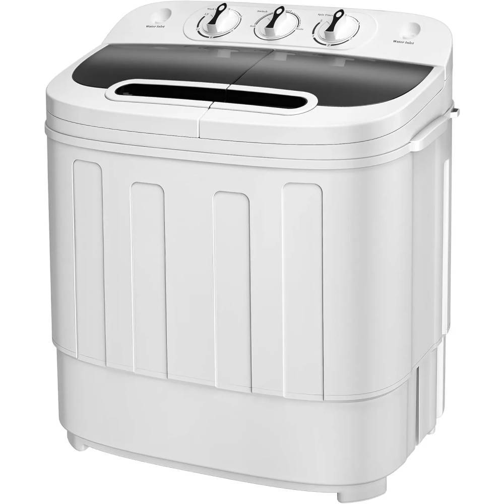 SUPER DEAL SUPER DEAL Compact Mini Twin Tub Washing Machine 13lbs