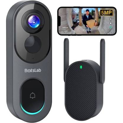 BOTSLAB Video Doorbell Camera, Head-to-Toe&180° View